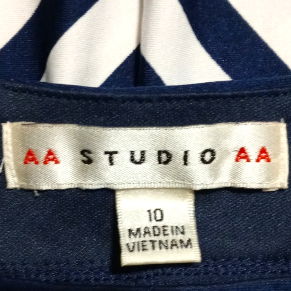 AA Studio  AA Sleeveless Dress.Size 10 Red, Navy Blue and White. - Picture 3 of 12